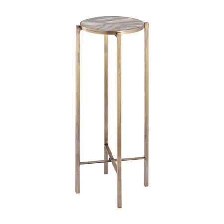 Elk Studio Accent Table, 9 in W, 9 in L, 23.5 in H, Metal Top S0805-11210